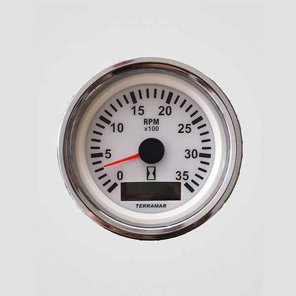 Tacômetro 3500 RPM 85mm com Horimetro SEA LINE-0
