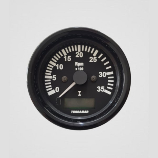 Tacômetro 3500 RPM 85mm com horímetro - 100000-0