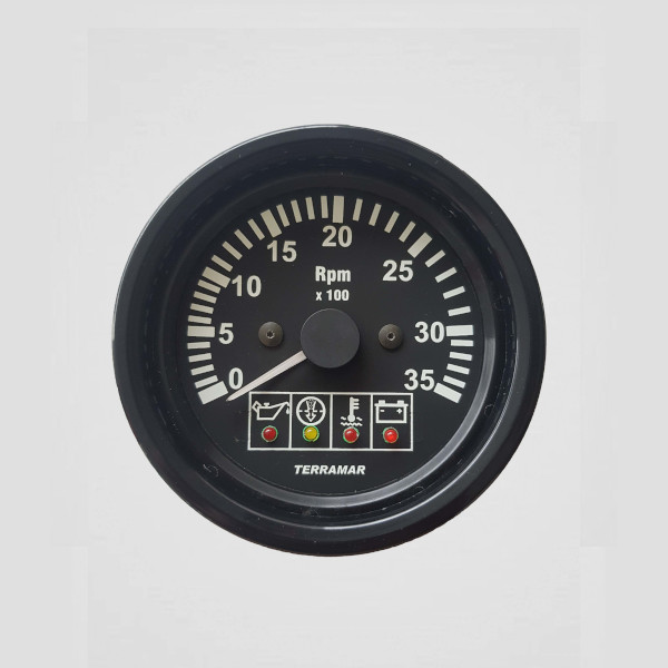 Tacômetro com Sinaleira 3500 RPM 85mm 24V - 100210-0