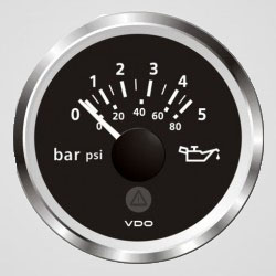 Indicador de pressão do óleo 0-5 bar 52mm VDO Marine-0